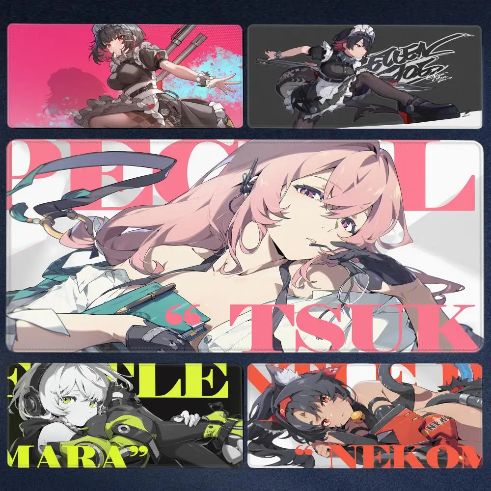 Zenless Zone Zero Mouse Pad ZZZERO ZZZ Nicole Koleda Lycaon Ellen Corin Tsukishiro Yanagi Large Kawaii Laptop Keyboard Desk Mat