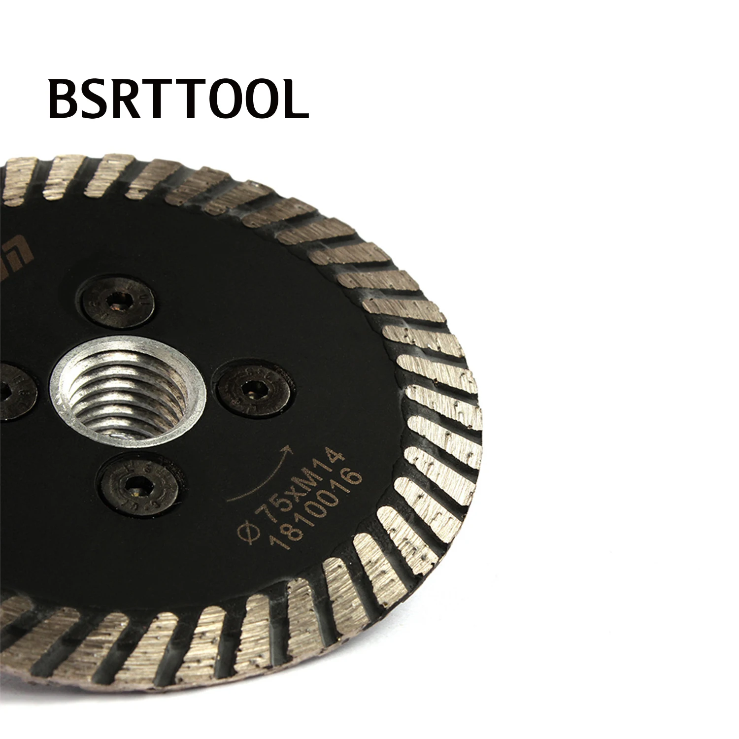 BSRTTOOL 75mm Mini Diamond Saw Blade with Removable FIange For Granite Marble Diamond Turbo Carving Disc