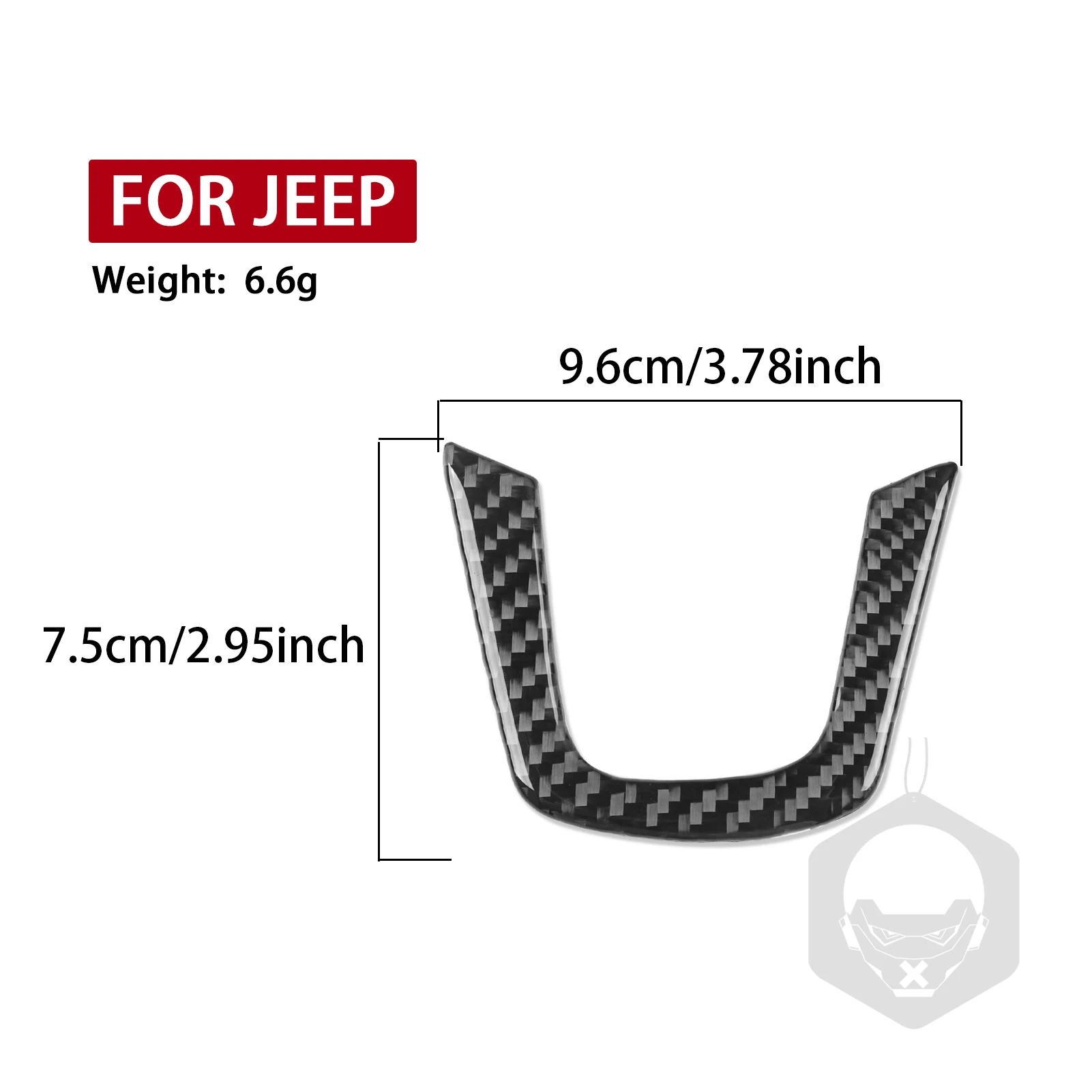 For Jeep Compass 2017-2021 Real Carbon Fiber steering wheel Lower part strip  decorative cover Car Interior Accessories Stickers