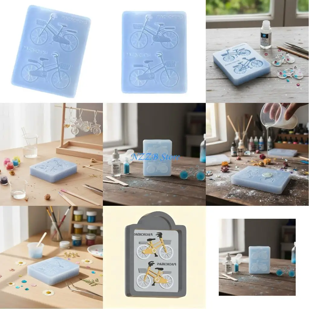 

T21F Professional Bike Silicone Mould For Creative Epoxy Resin Soap Makers