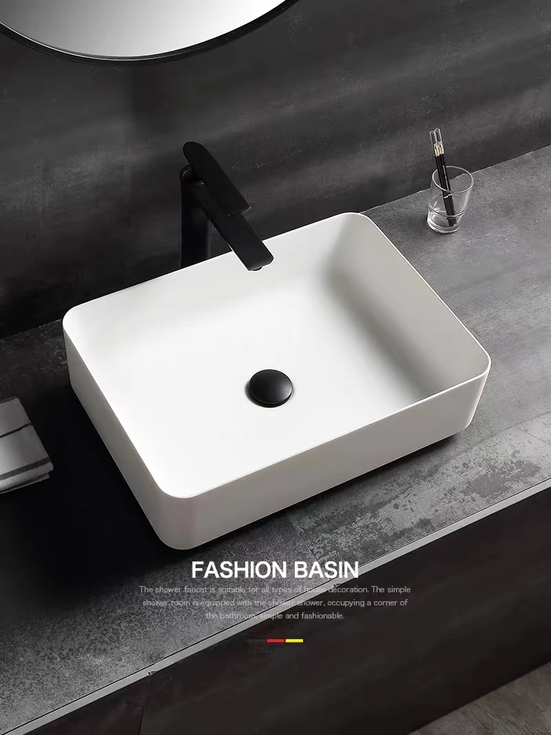 

500/600/800*370*130mm Newest washbowl white wash basin Modern Fashion hand basin High Quality lavabo artificial stone European