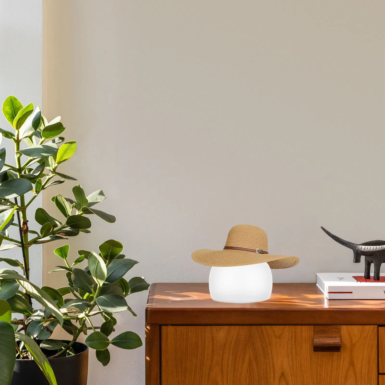 Matte White Inflatable Hat Display Stand for Baseball Cowboy Bucket Hats Retail Store Display Hat Shaper Insert Stable Support
