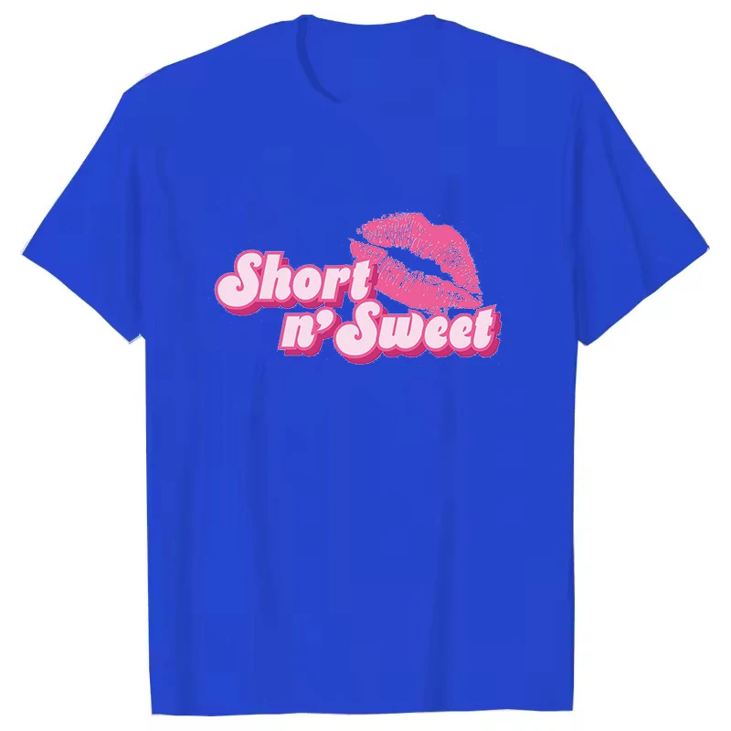 Short 'n Sweet Pattern Herren Damen T-Shirts Kurzarm Harajuku Unisex Fun Tees Sommertrend Große Größen Rundhals-Paar-Tops – Detail 2