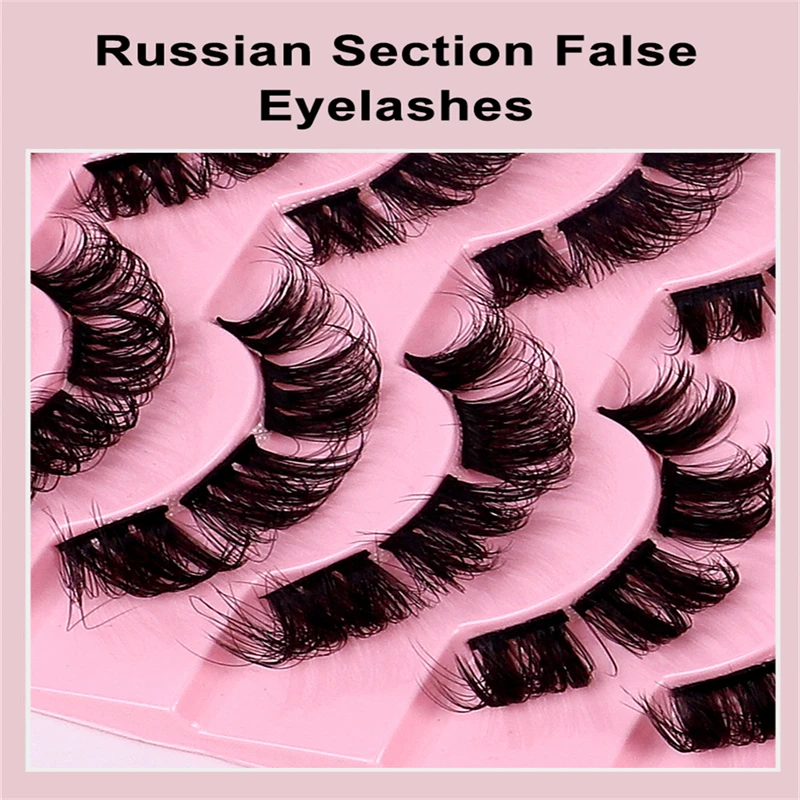 Rolo russo exclusivo, uso repetido natural, fibra química, material doméstico, tira completa de cílios para incrível maquiagem dos olhos