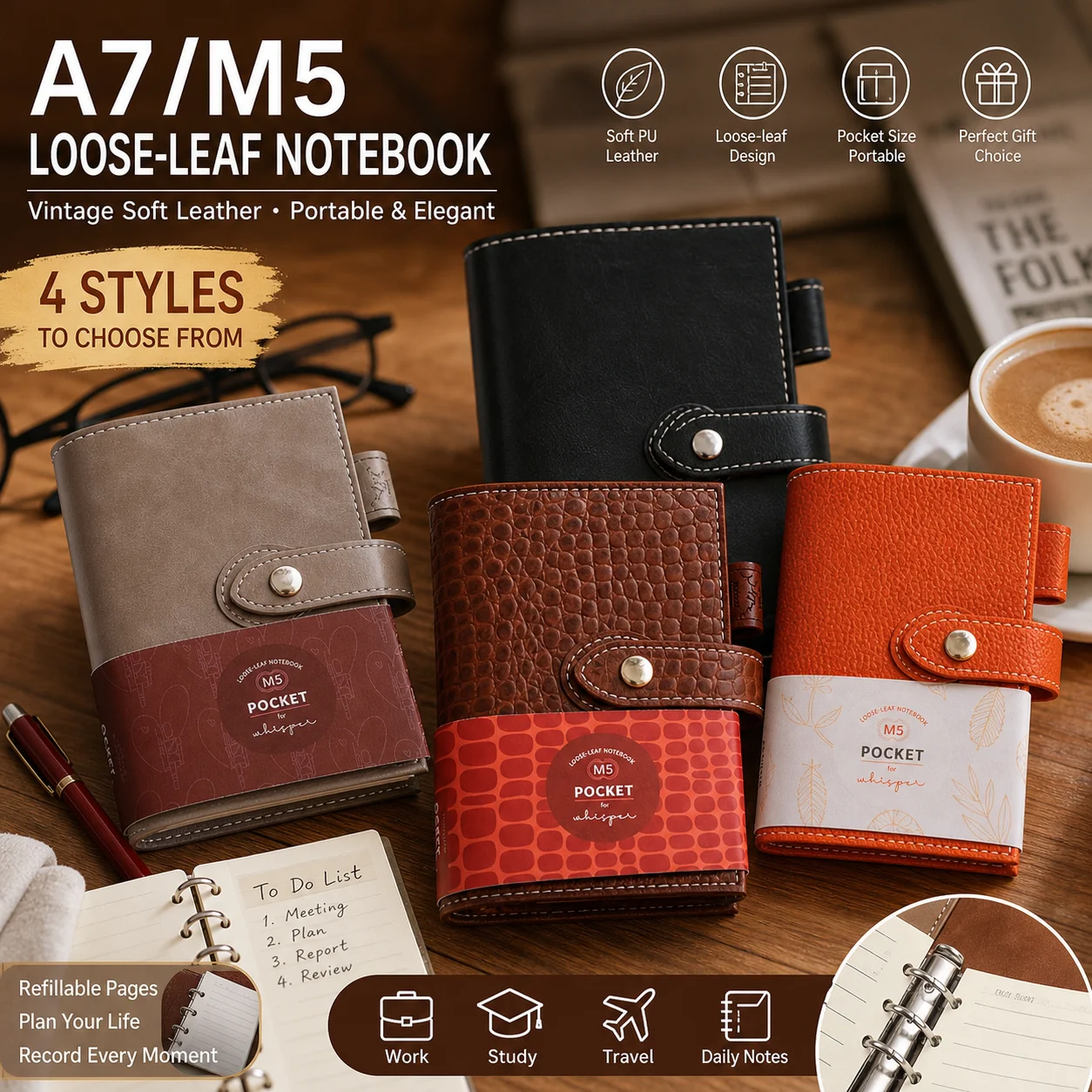 fromthenon-agenda-portatile-m5-a7-a-fogli-mobili-taccuino-vintage-in-pelle-morbida-planner-settimanale-mensile-blocco-note-da-viaggio-e-scrapbook