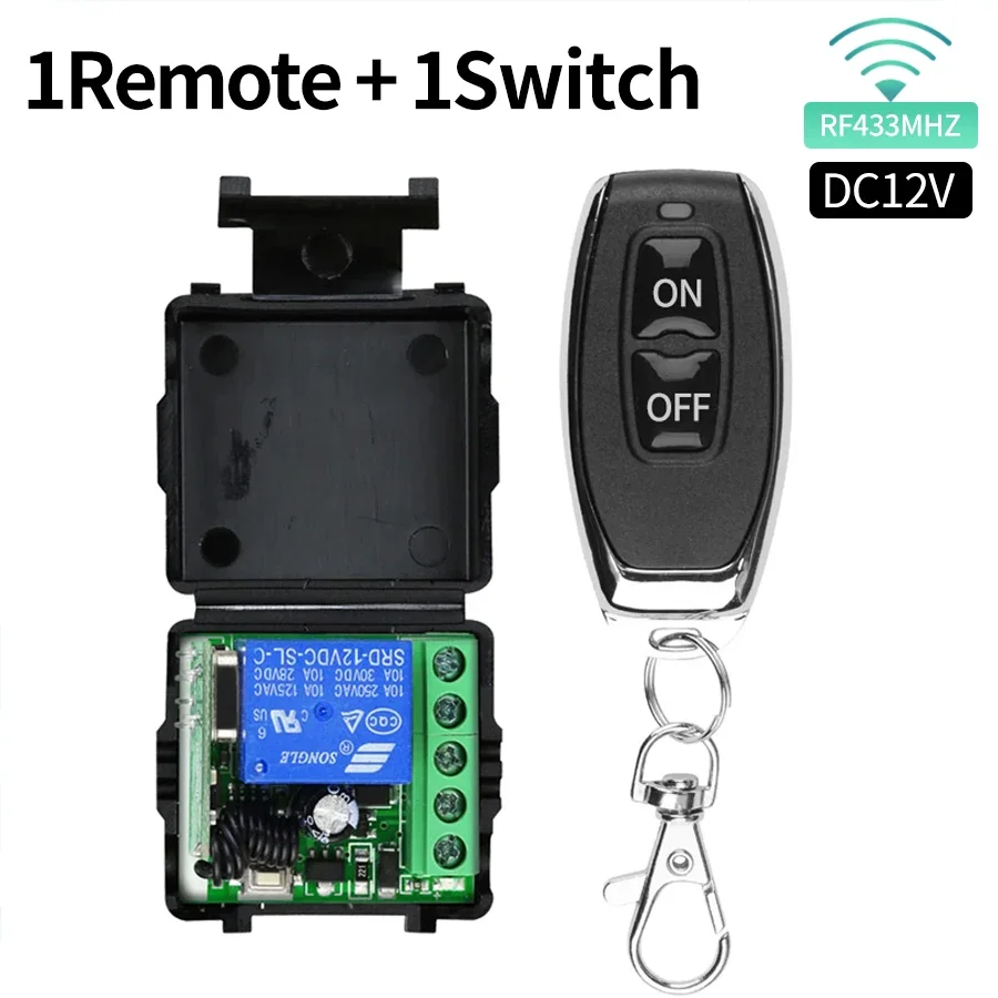 10A Relay Receiver DC 12V 1CH RF 433Mhz and 2CH Transmitter Remote Control Wireless Switch For Door Electromagnetic Lock