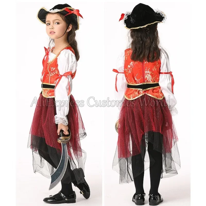 Pirate Costumes Girls Kindergarten Halloween Christmas Gift Party Cosplay Costume for Children Kids Clothes Performance