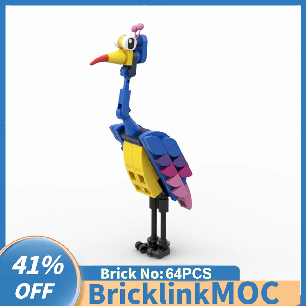 NEW 64PCS Famous Movie UP MOC Modular Kevin the bird model DIY creative ideas Child Toy Birthday Gift Building Blocks MOC-43217