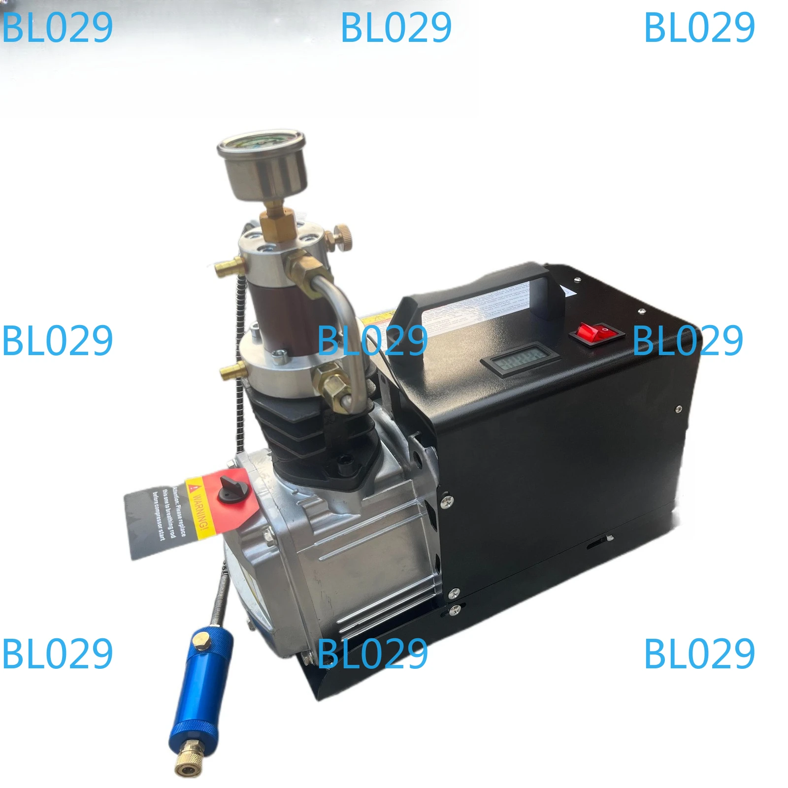 30Mpa high pressure air pump 4500psi single cylinder water cooling circulation with double filter 110V220V