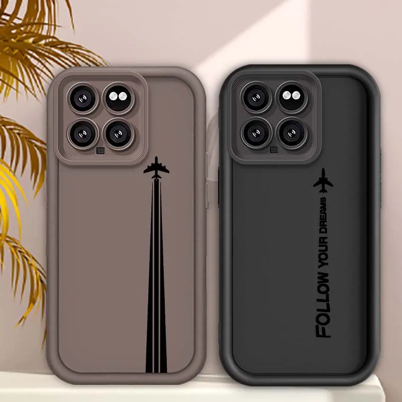

Plane Art Line Pattern Cool For Xiaomi Mi 15 14 14T Redmi 13 13T 13C 12C 14C 12 12T 11 11i Lite Pro 5G Eye Ladder Phone Case