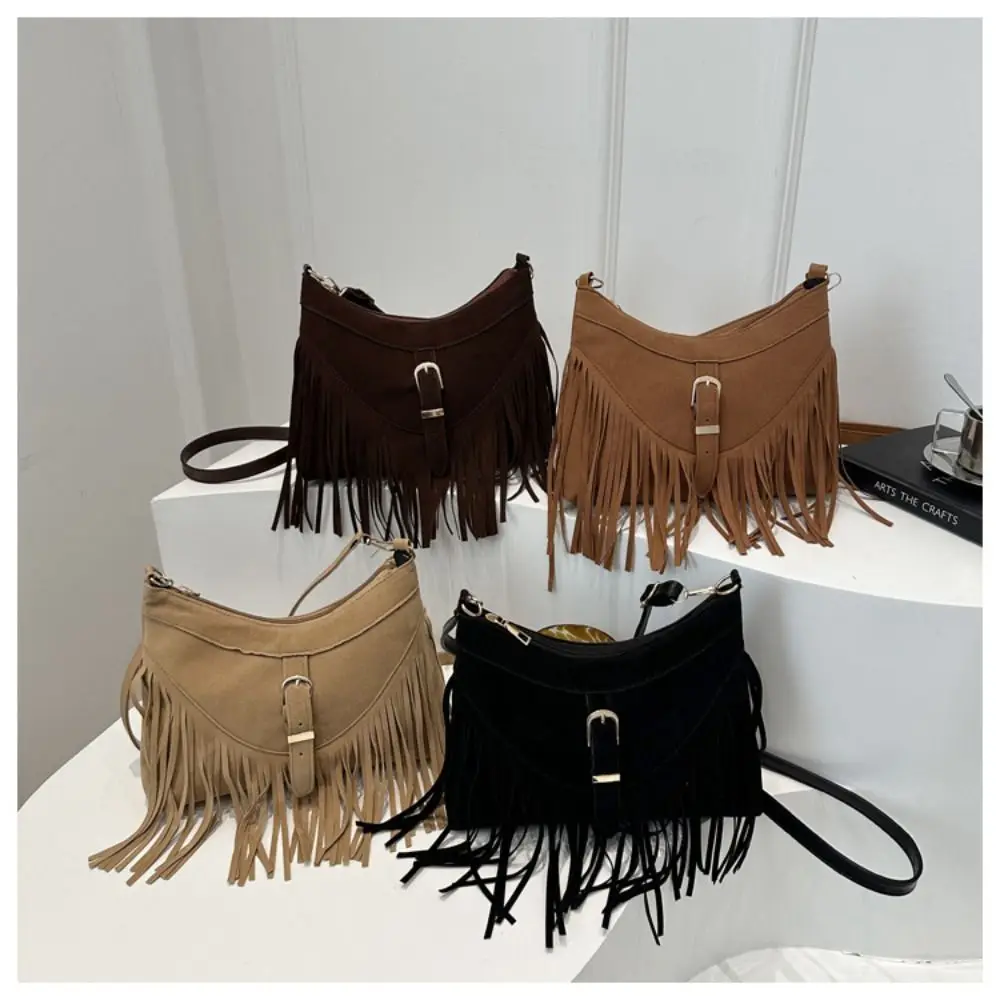 

Fashion PU Tassel Crossbody Bags Square-shaped Handbag Tote Bag Women