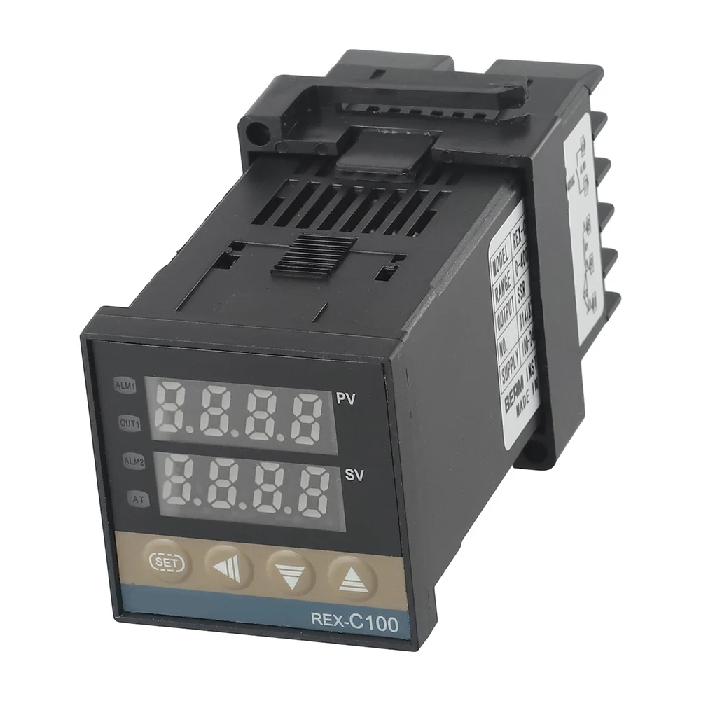 

Intelligent Digital Temperature Controller REX-C100FK02-V*DN PID Smart Temperature Controller For SSR Output Thermostat 0-400℃