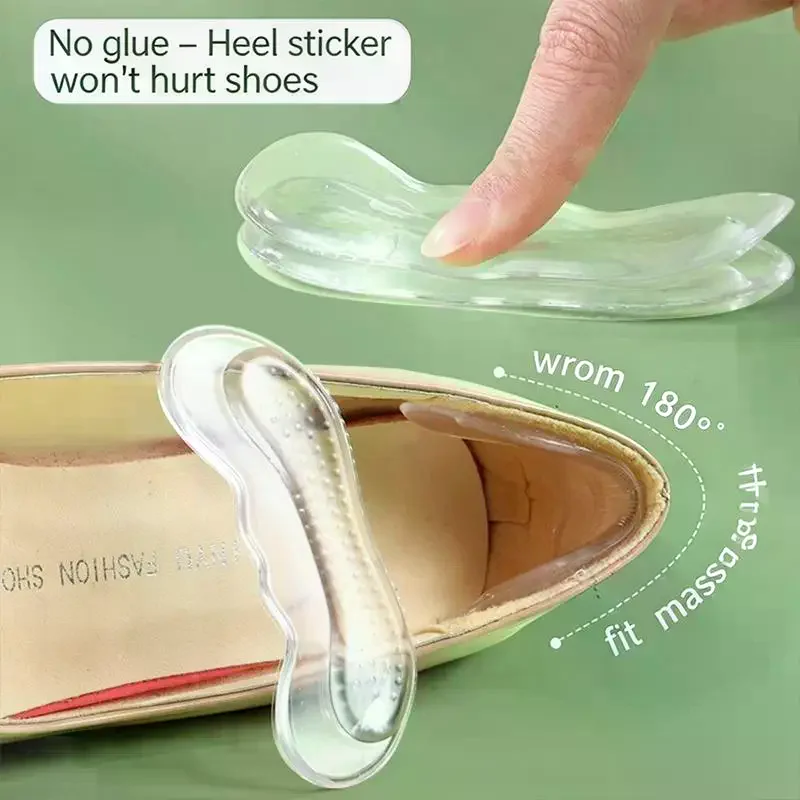 Silicone Heel Cushions For Women Anti Slip Heel Grips  Non Slip Stickers Protect Heels Relief Blisters High Heel Office Shoes