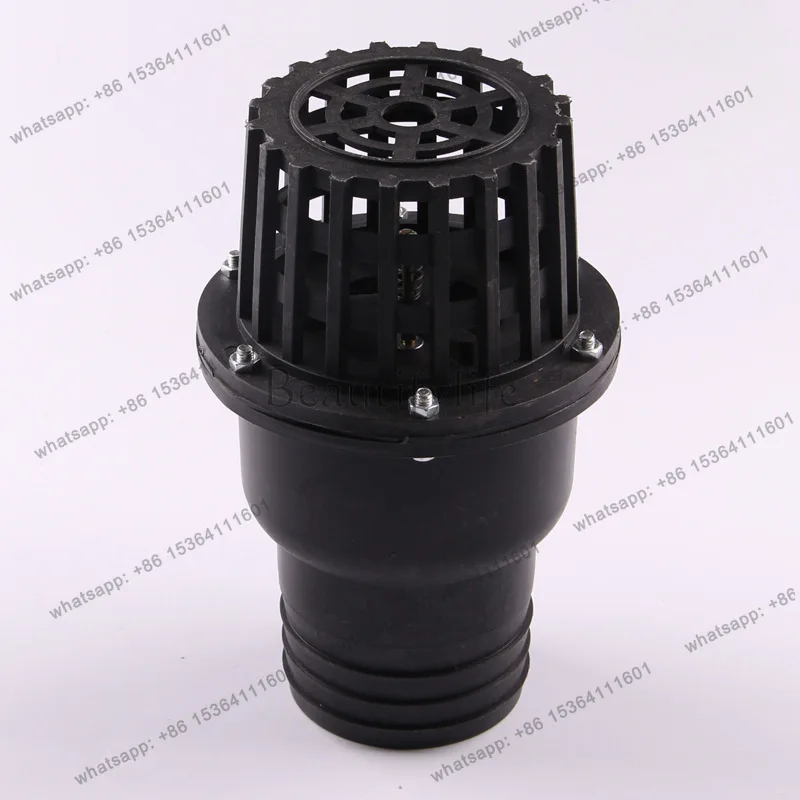Water pump bottom valve, check valve 3 inch 185mm * 60mm plastic bottom shower head, outer diameter 75MM