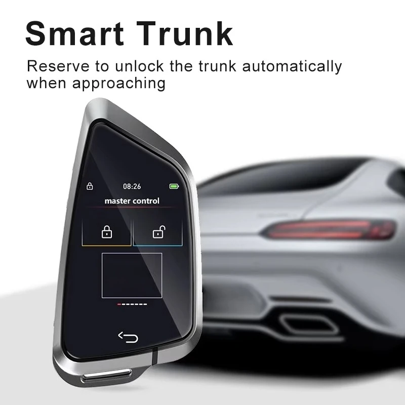 Keyless Entry Push Start Stop Auto Lock Key LCD Touch Screen Smart Remote Car Key