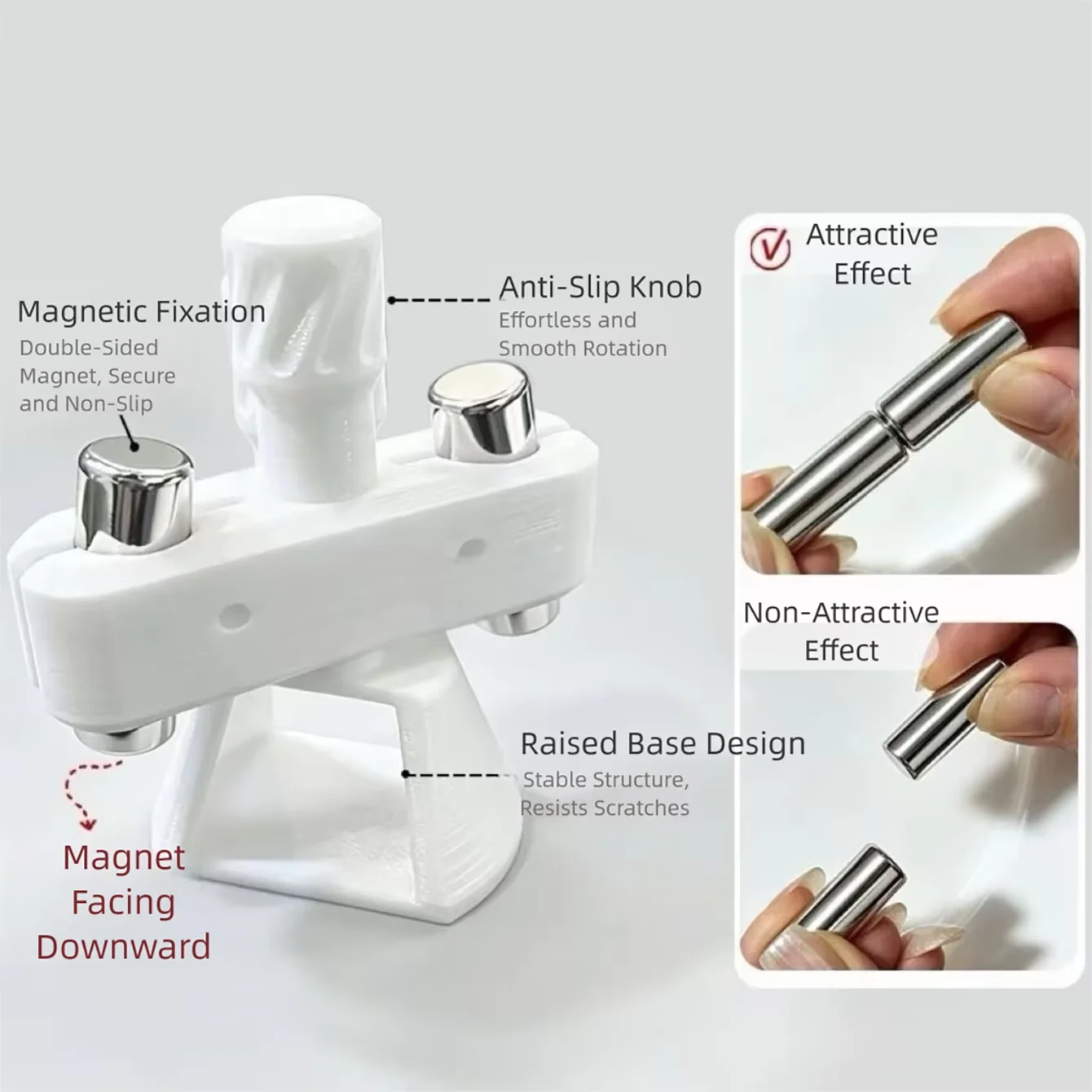 Powerful Automatic Cat‘s Eye Magnet Rotatable Whipping top Design Wide Light Glass Bead Nail Art Magnetic for Gel Nail Polish