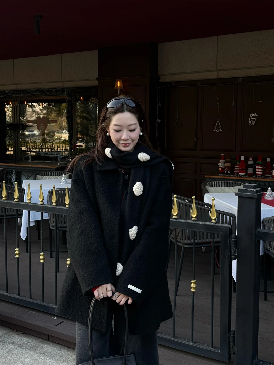 

ine Soft Faionable Tee-Color Stand Collar Coat Ele Wool Alpaca Women's Outerwear Gentle Sle Winter Thiened Coat