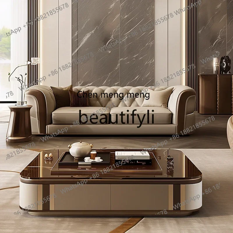 SS ss7486 Italian light luxury living room home modern simple small apartment storage TV cabinet coffee table combination