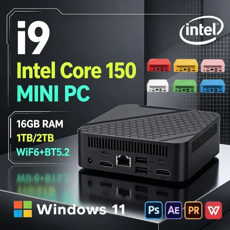 Hot Sale Save-Space Mini Pocket Computer Core N150 16GB RAM 1/2TB SSD BT5.2 WiFi6 Win11 4K Game Work PC