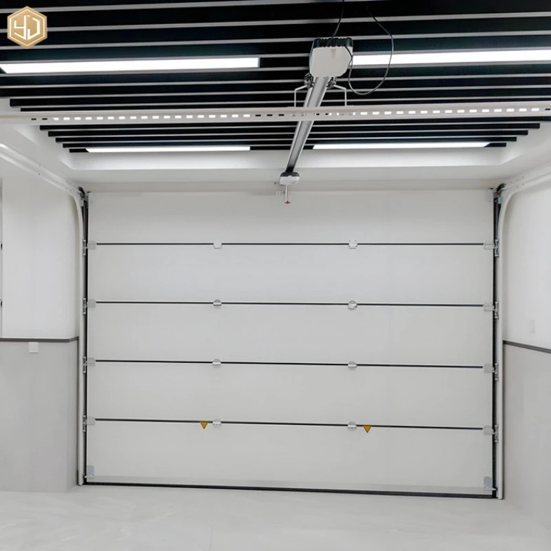 Modern Style Galvanized Steel Flap Garage Door Electric Security Entrance Door for Commercial Use Hotel & Apartment