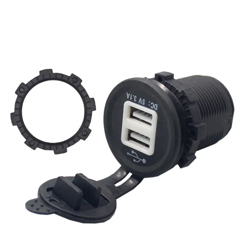 12V 3.1a 2.1a Dual Port Bus Boat Marine Car Charger 12v Usb Socket