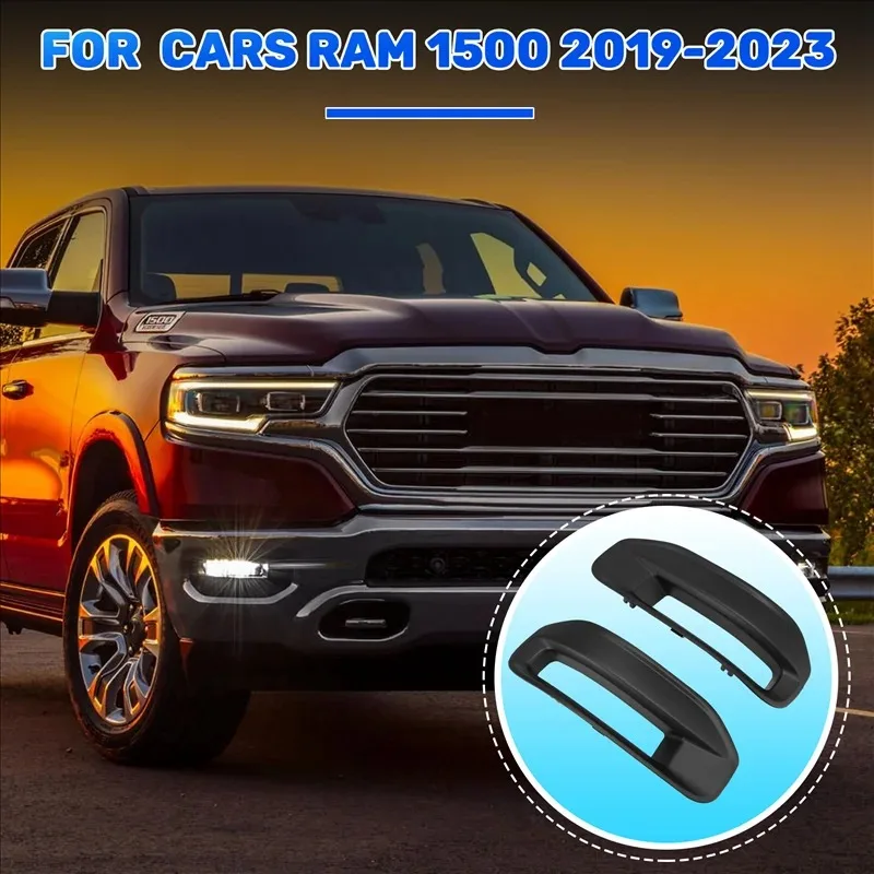 BB Car Front Bumper Fog Light Frame Fog Light Cover 68274669AB For Dodge Ram 1500 2019-2023