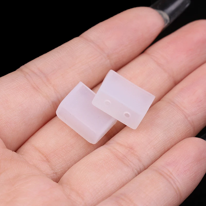50pcs Neon Strip 6*12MM End Cap LED Silicone Connector Waterproof LED Strip Neon Light Accessories 2 Specifications