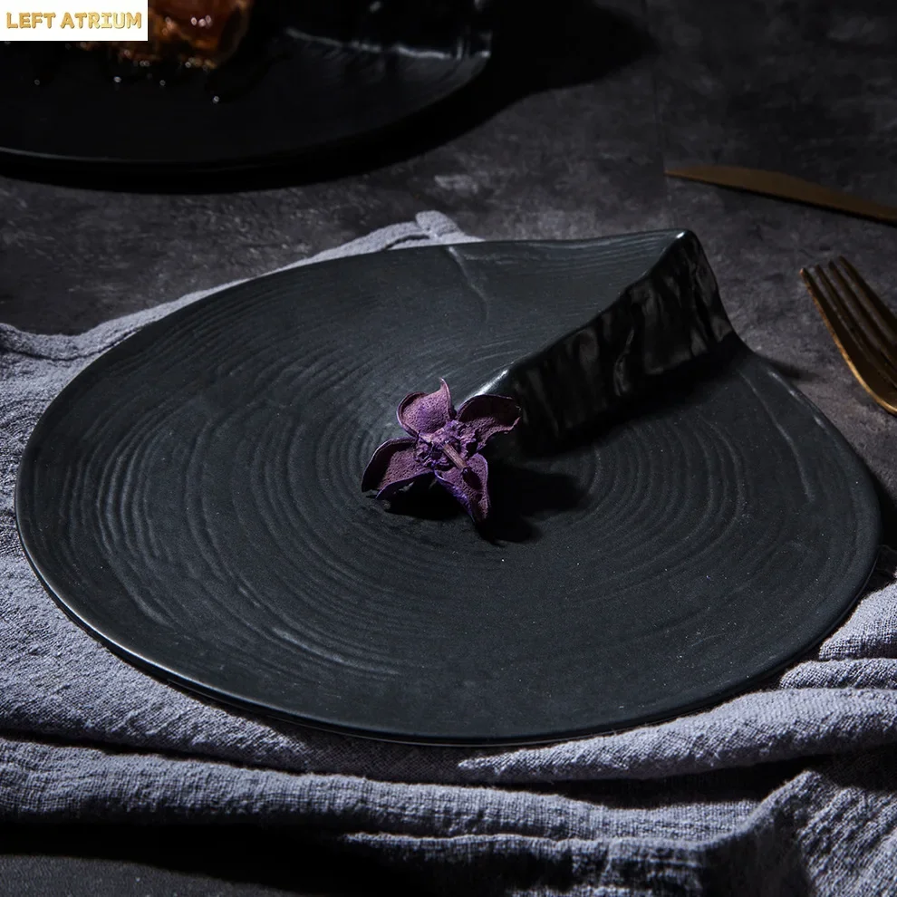 Japanese Ceramic Plate for Hotel, Western Restaurant, Steak Dinner Plate, High Value, Hotel