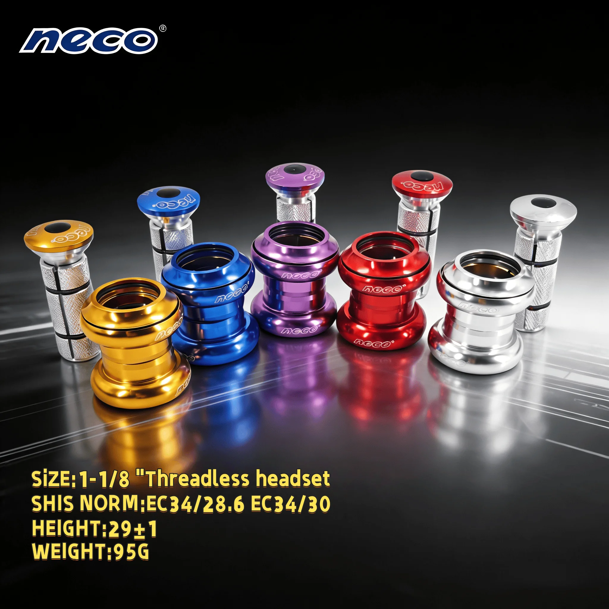 Vintage Cycling Gear - NECO H282 1‑1/8 inch threadless headset