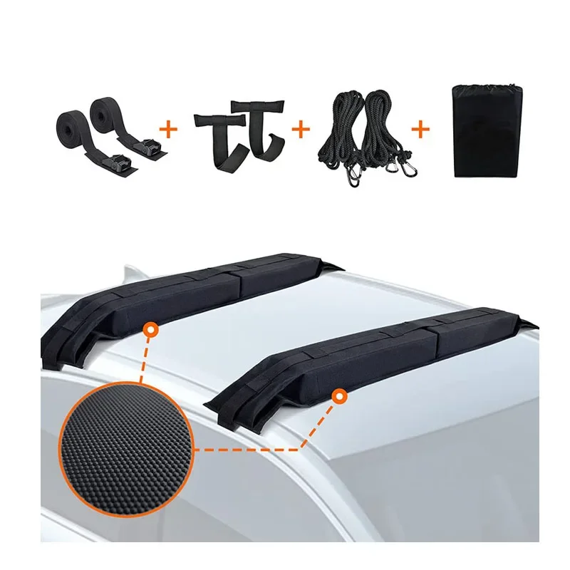 Popular y Mejorado Soporte Universal para Techo de Auto para Tabla de Surf, Kayak, SUP, Paddleboard y Snowboard