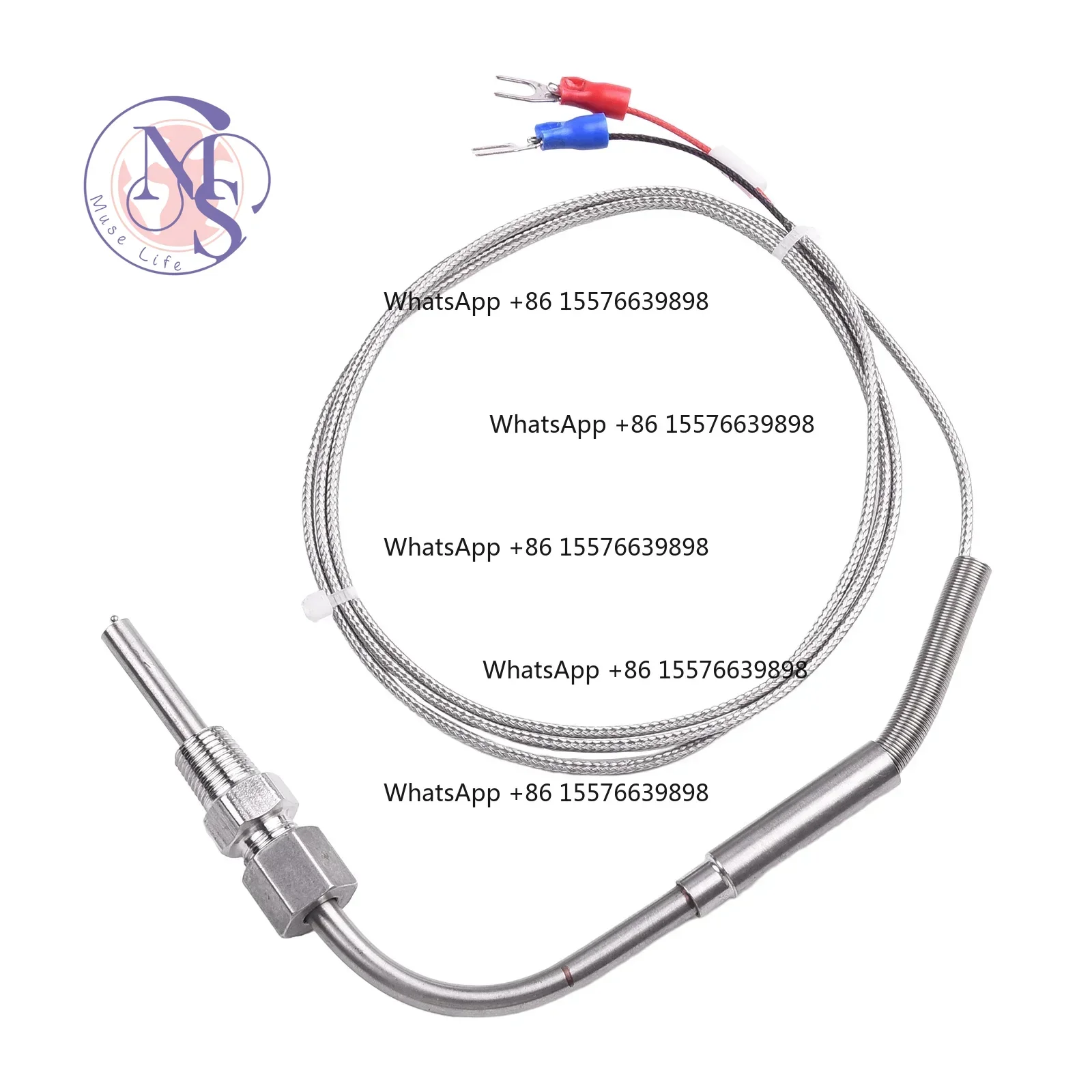 ZOCI-FOR-K Type EGT Thermocouple Temp Sensor Stainless Steel Braid Probe Replacement Parts