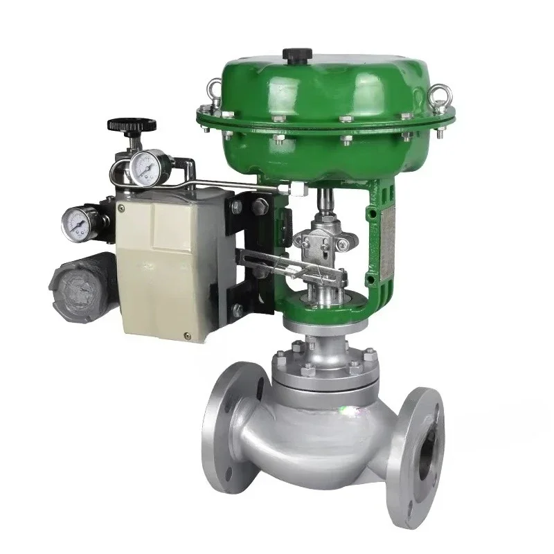 4 Stainless Steel Diaphragm Control Valve High Temperature Solenoid Pneumatic Actuator Support Gas Medium