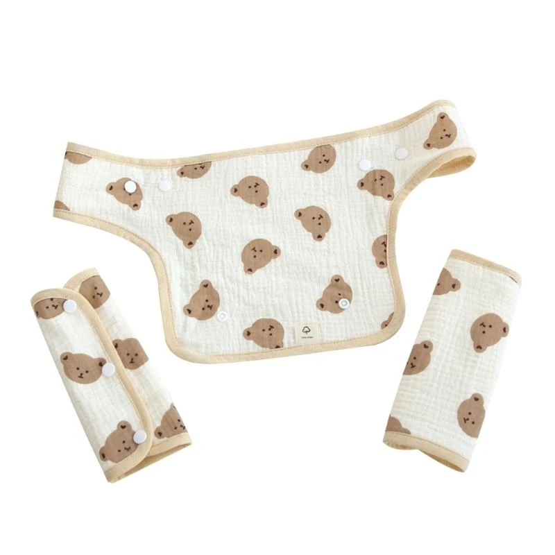 

JU64 Baby Waist Stool Drool Bibs Saliva Towel Cotton Waist Stool Photography Props for Girls Bibs Bandana Feeding