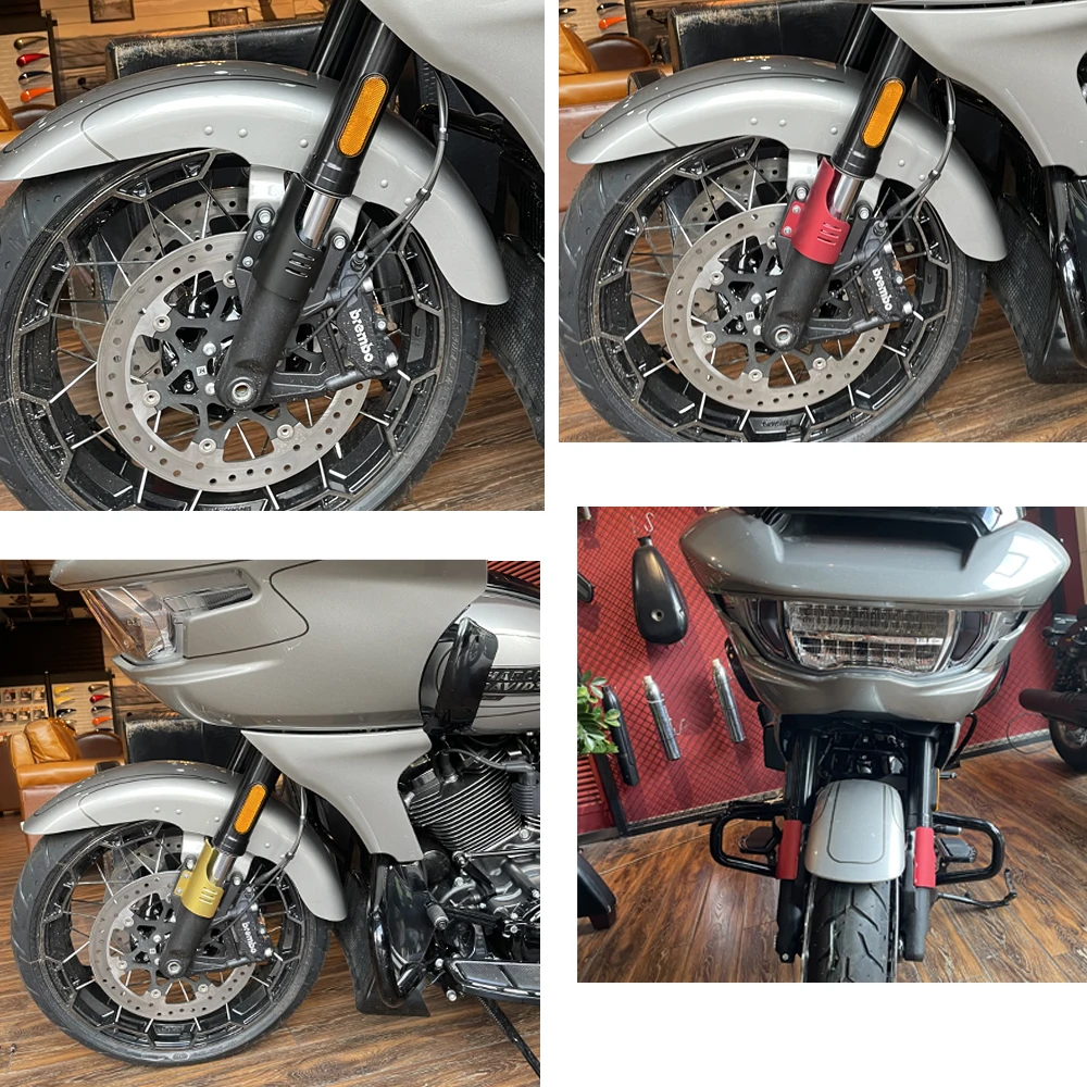 اكسسوارات الدراجات النارية المبرد الذقن غطاء المصباح الحرس الجانب هدية ل هارلي CVO الطريق الإنزلاق FLTRXSE الطريق الإنزلاق/ST 2024 #4