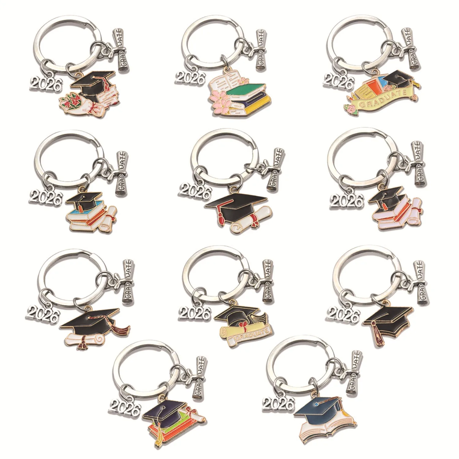 2026 Graduation Keychain,Graduation with Keychain Pendant,Backpack Accessory for Graduate Gift,Grad Seniors Milestone Keepsake.