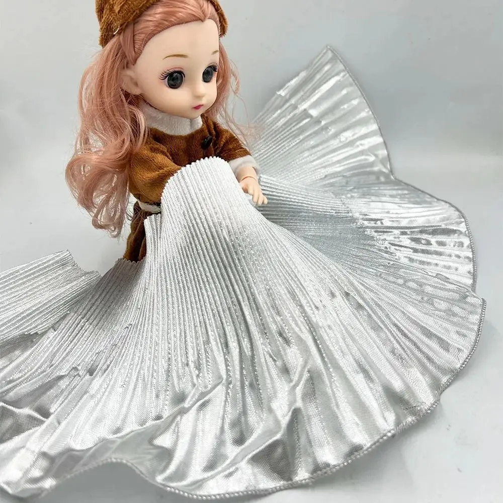 Metallic Lustrous Big Wave Lace Fabric 1 Yard Fashion Pleat Mesh Organza DIY Styling Sewing 15cm Wide Pleated Ruffle Lace Fabric