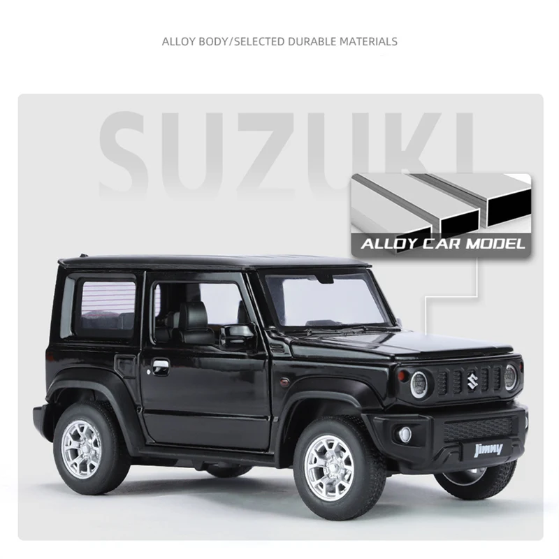 1:24 SUZUKI Jimny Alloy Car Model Diecasts Metal Off-Road Vehicles Car Model Sound and Light Simulation Collection Kids Toy Gift