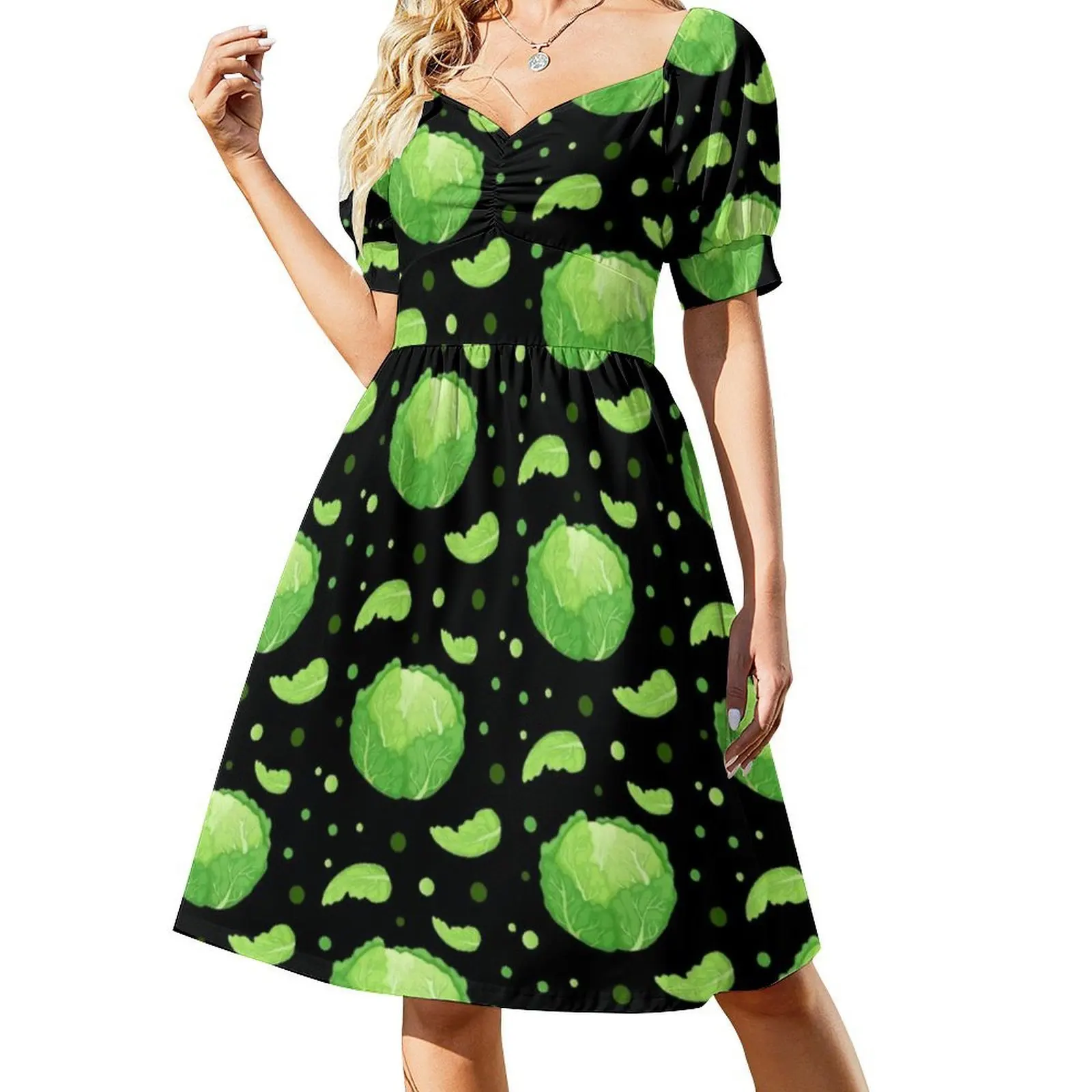 فستان تشو الأزهار سموك للنساء لربيع وصيف فستان كاجوال للحفلات نمط خلفية خلفية لطيفة ملابس امرأة #2