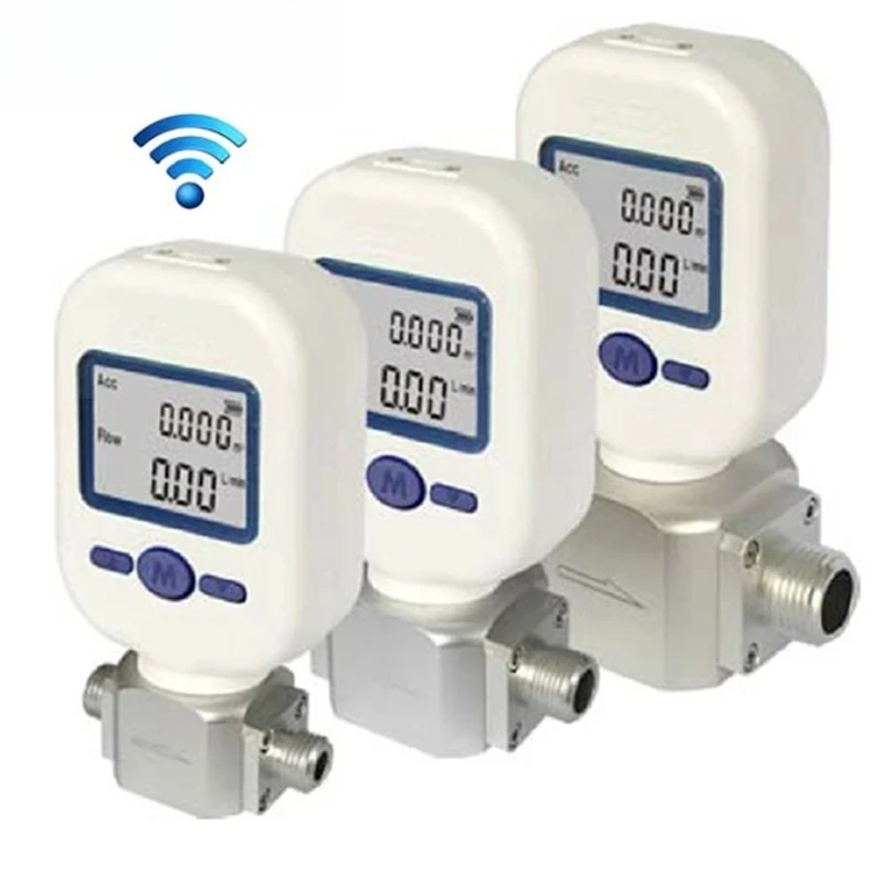 MF5708 0~100SLPM Portable Digital Air Mass Flow Meter Wireless LoRa or Wifi Stand-Alone Version