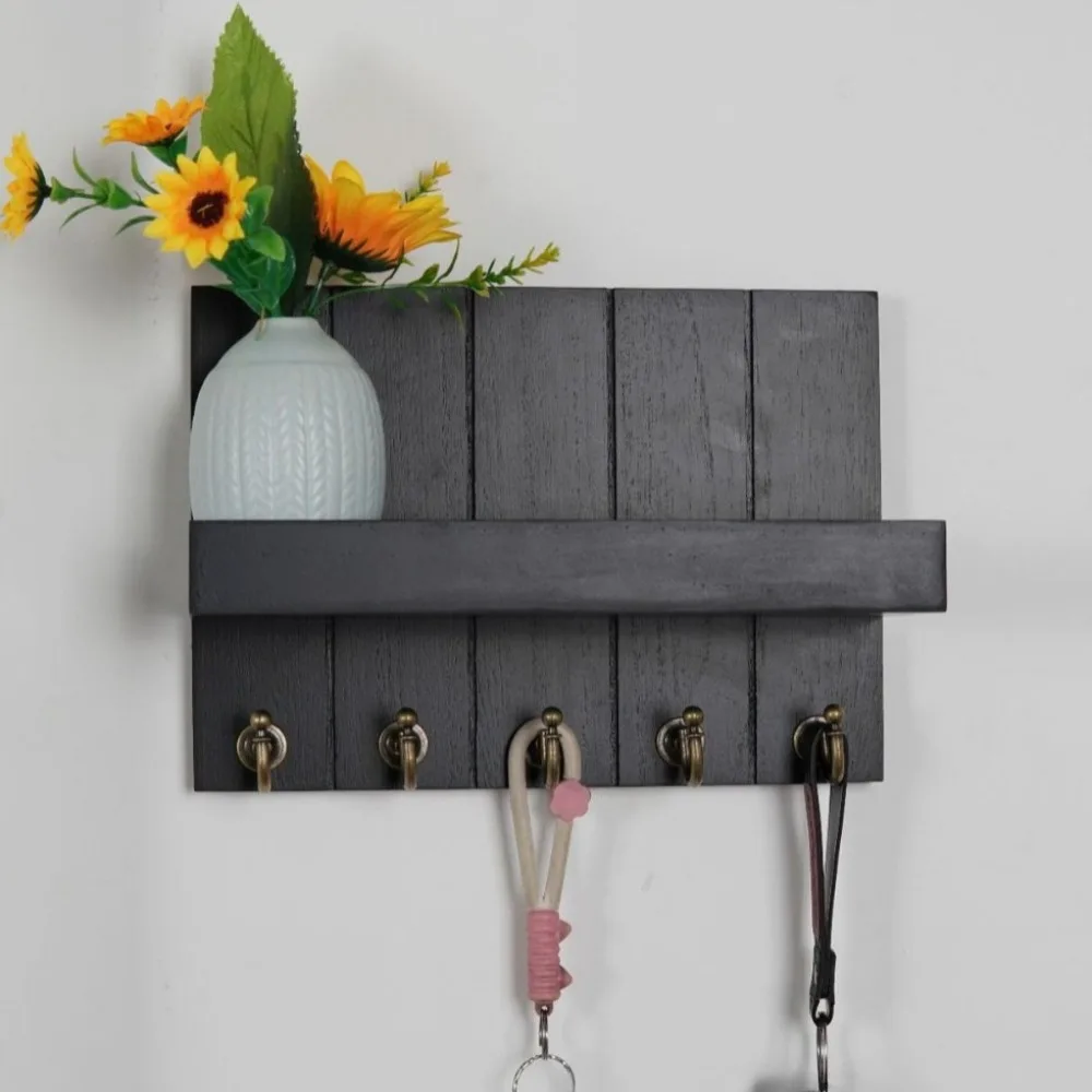 

Key Storage Rack Wall Mounted Coat Hook Key Holder Hat Scarf Handbag Storage Hanger Bathroom Rack Home Entrance Storage Hooks