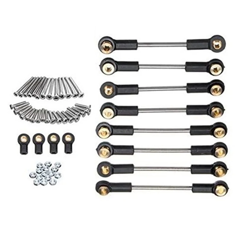 Conjunto de tirante de suspensão de chassi de metal para WPL C14 C24 C24-1 1/16 RC Car Upgrade Parts Acessórios