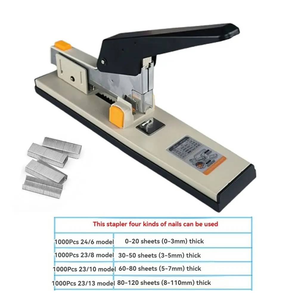 

Large Capacity Hand Operated Staple Multifunction Anti-slip Desktop Stapler Simple Easy-Use Heavy Duty Stapler