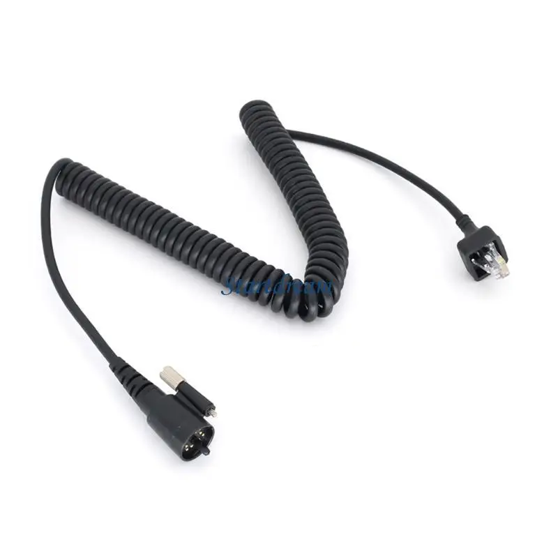 Adjustable Microphone Speaker Cable Spring Line For KMC-27 TK-690 TK-790 TK-890 K92C