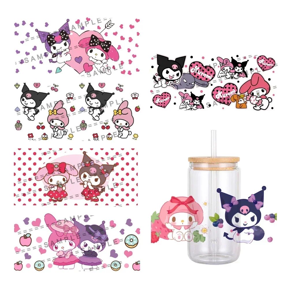 

Sanrio Polka Dot Kuromi Melody Pattern UV DTF Transfer Sticker Waterproof Transfers Decals For 16oz Glass Cup Wrap Stickers