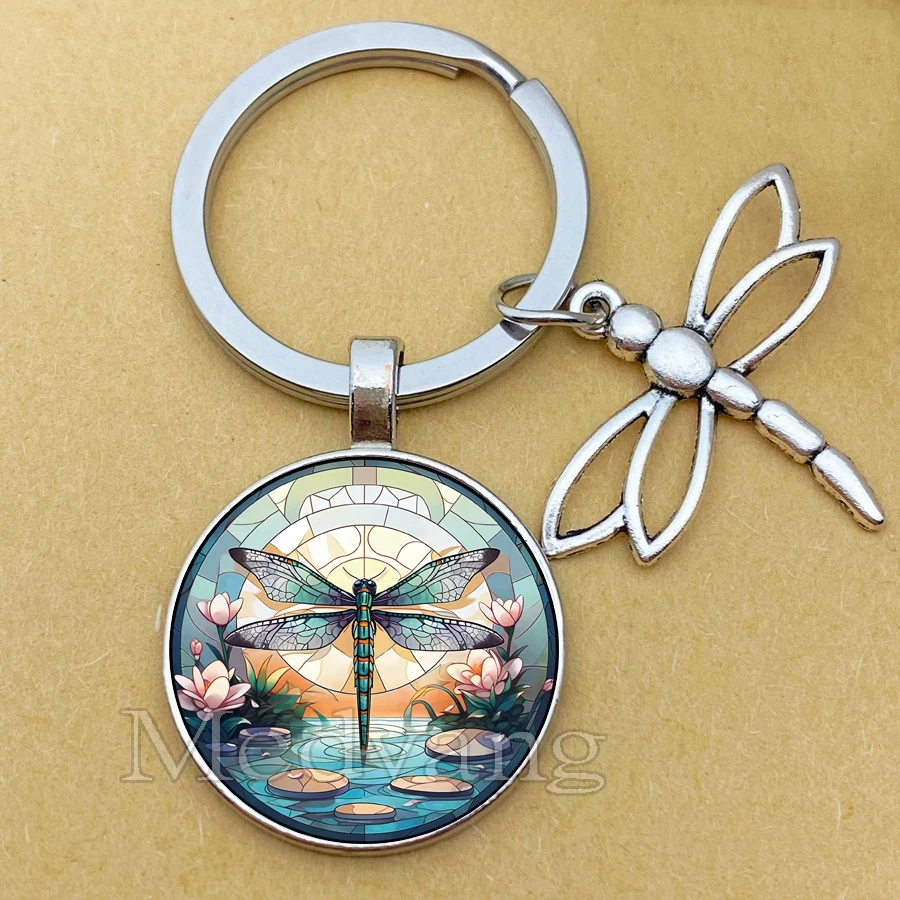 Очаровательный-брелок-в-виде-стрекозы-модный-кулон-в-виде-стрекозы-стеклянный-купол-брелок-для-автомобильной-сумки-аксессуары