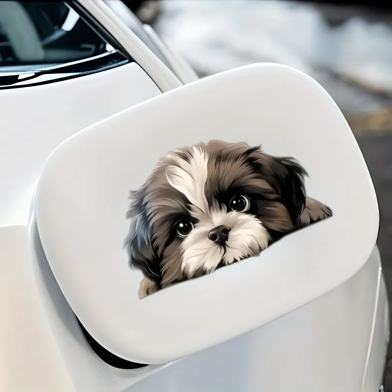

Peeking Shih Tzu Puppy Window Sticker, Suitable for Cars, Trucks, Laptops and Walls.