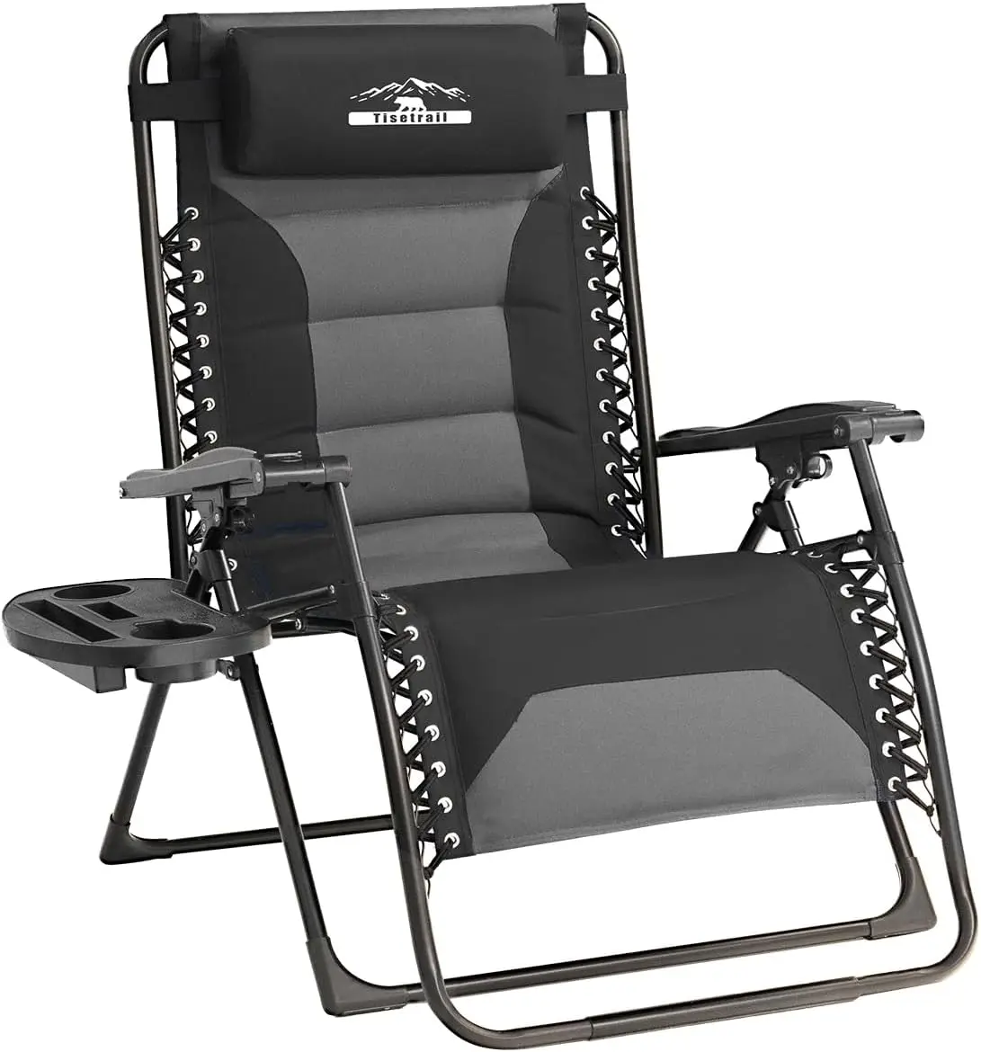 

XL Zero Gravity Chair Oversized Recliner Padded Patio Chair with Cup Holder for Outdoor Camping Lawn