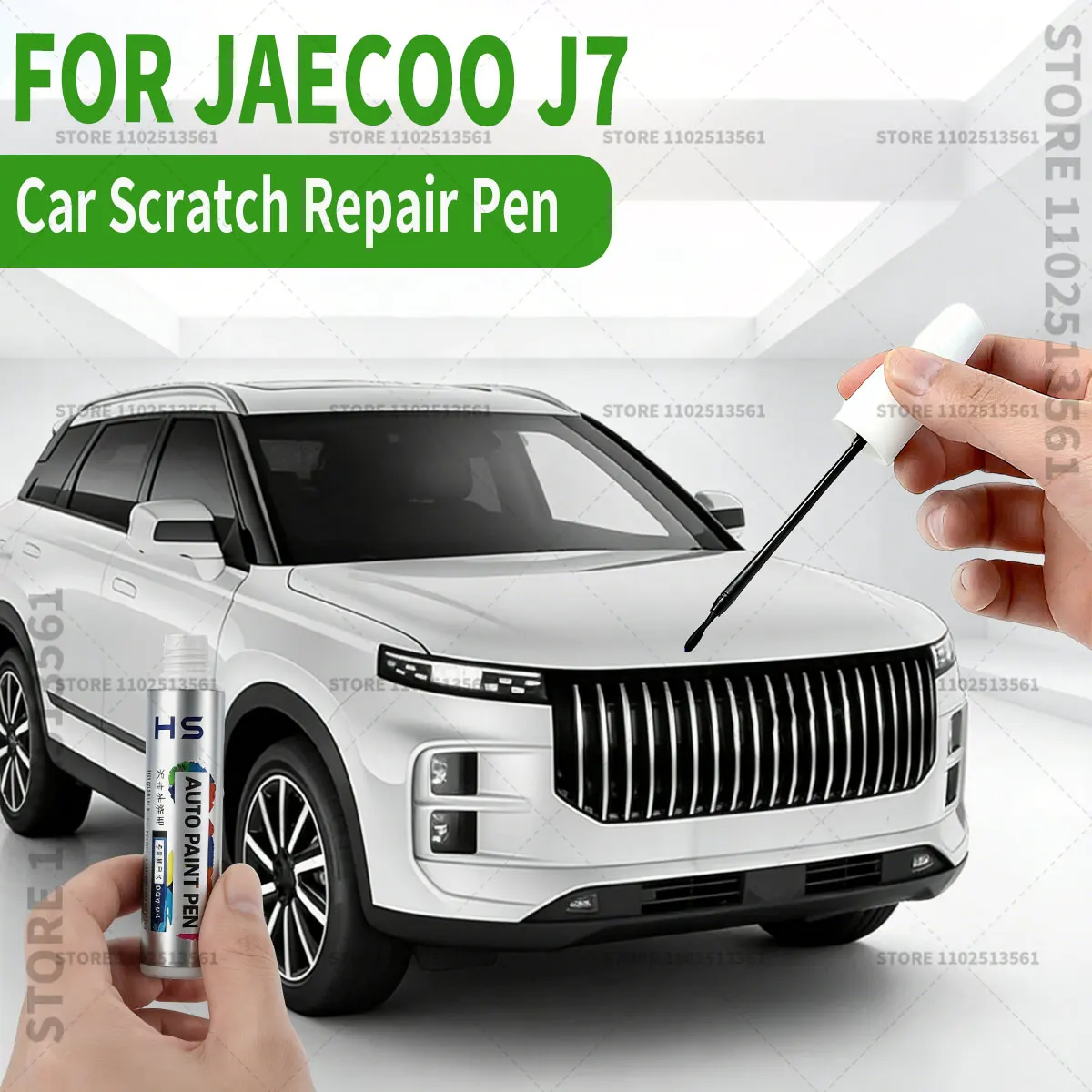 Car Paint Repair Pen For Chery Jaecoo J7 Paint Scratch Repair Accessories Pearl white Glacier Silver Green Black Bluestone gray