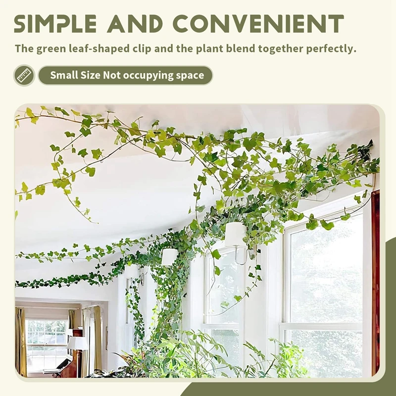 M11K-50PCS Garden Plant Clips,Plants Climbing Wall Support Snap Fixture Clips Self-Adhesive Fixer Sticky Hook