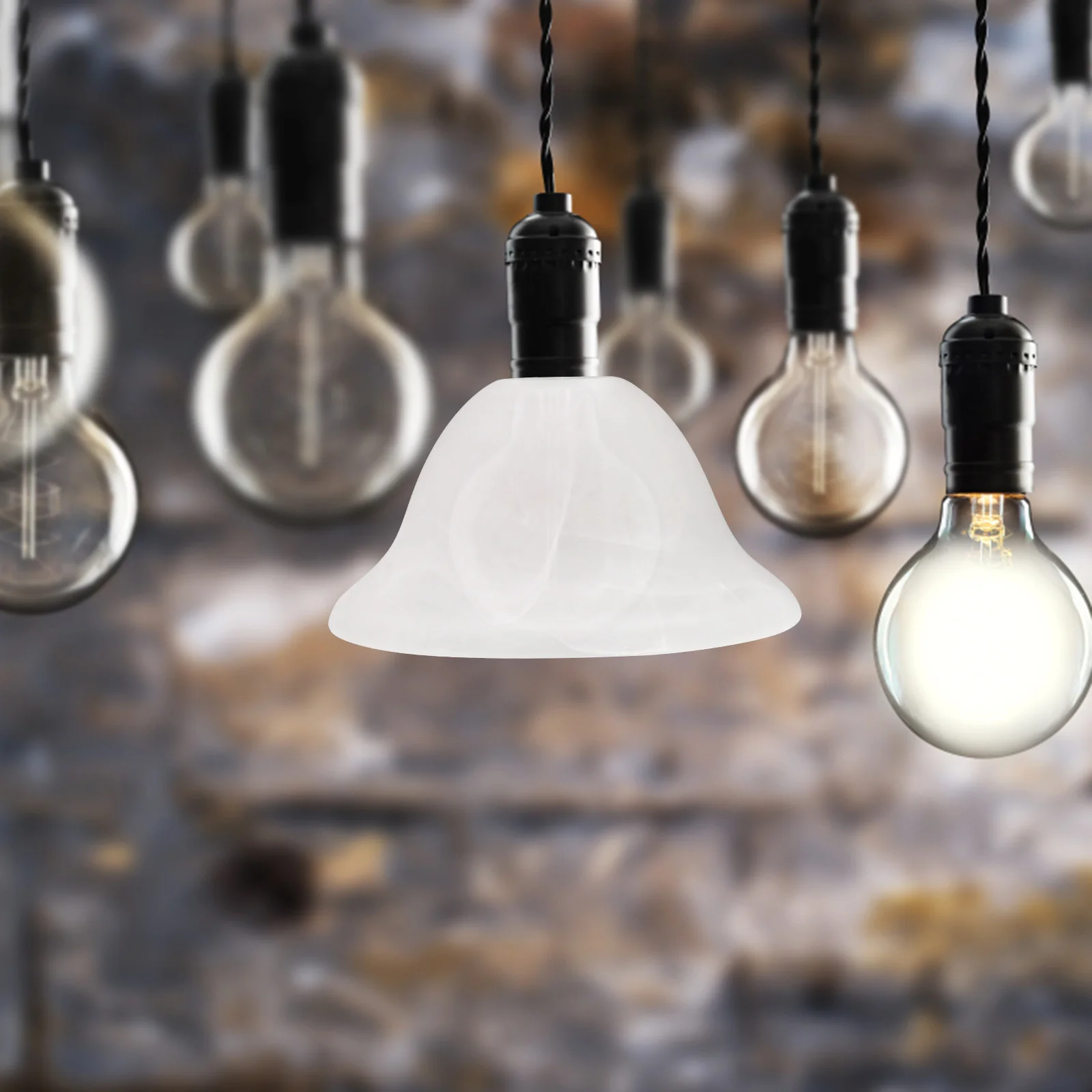 

Изысканный стеклянный абажур, защитный светильник для спальни, гостиной, теплое освещение, декоративный абажур, стеклянный светильник